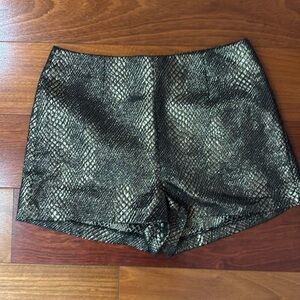 Gold and black printed shorts